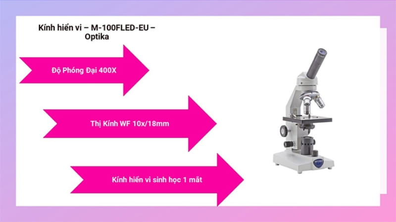 Optika M-100FLED-EU quan sát hình ảnh chân thực, rõ nét 