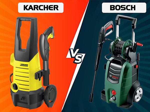 So sánh máy rửa xe Karcher và Bosch