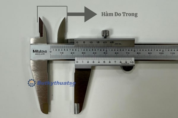 Sử dụng hàm đo trong để đo đường kính trong của vật thể