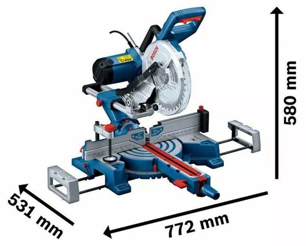 Máy cắt nhôm Bosch GCM 254 cưa cắt nhôm, sắt đa năng