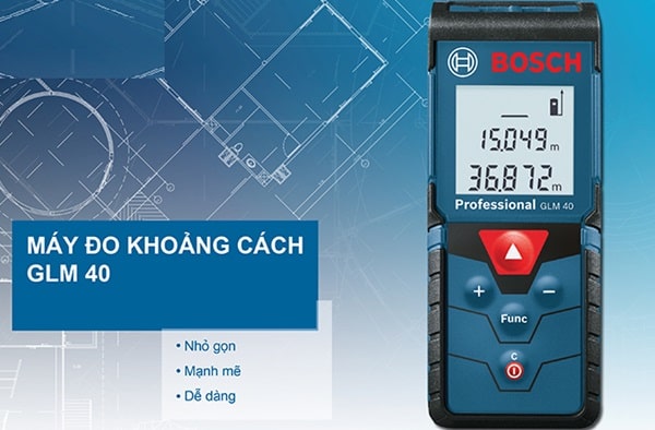 Máy đo khoảng cách Bosch GLM 40 chất lượng, đo tốt