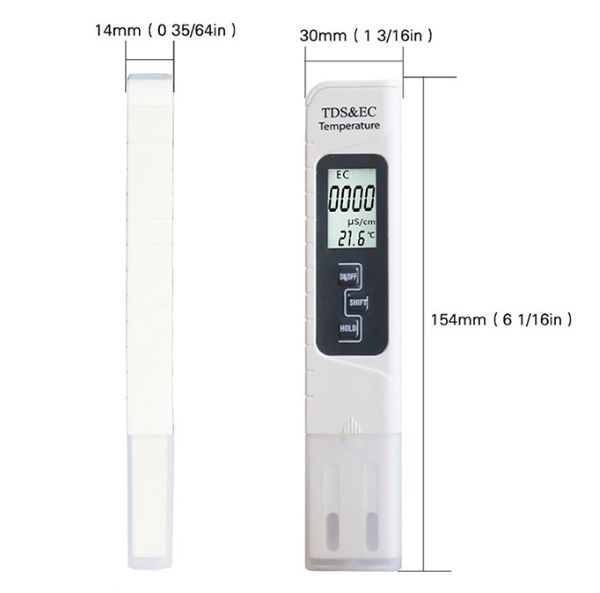 Kích thước của máy đo EC Total Meter EC-2