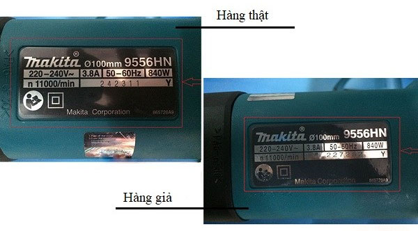 Cách kiểm tra máy Makita chính hãng qua bao bì, tem mác