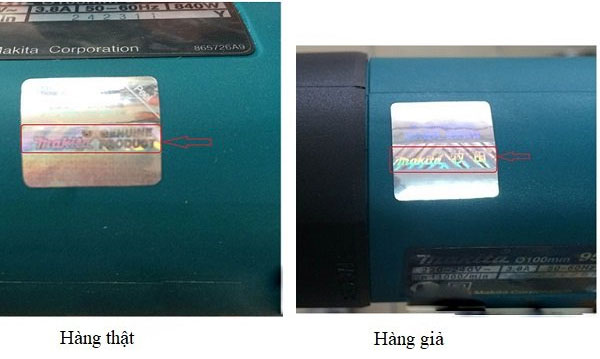 Cách kiểm tra máy mài Makita chính hãng qua tem chống hàng giả