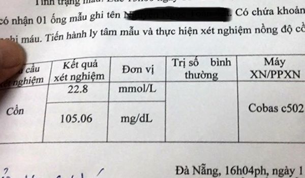 Công thức tính nồng độ cồn trong máu 