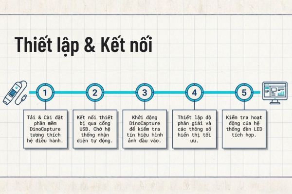 Cách kết nối và cài đặt kính hiển vi Dino-Lite AM3113T