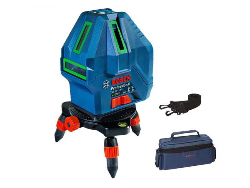 Bosch GLL 5-50X tích hợp 4 tia dọc, 1 tia ngang và 1 điểm dọi tâm