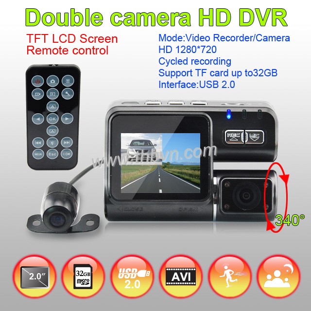 double camera car hd 720p