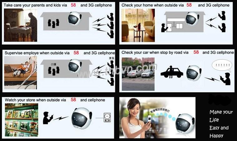 3g camera, camera giam sat qua mang 3g, camera xem qua dien thoai 3g, camera theo doi qua dien thoai 3g